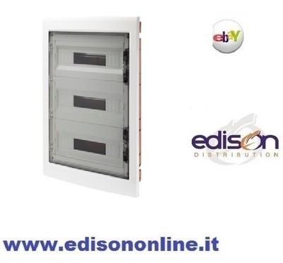 Centralino da incasso GEWISS GW40605 Porta trasparente fum/é con telaio estraibil Bianco