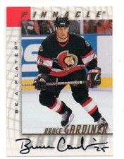 BRUCE GARDINER auto  AUTOGRAPH card OTTAWA SENATORS 1997-98 BAP SIGNATURE
