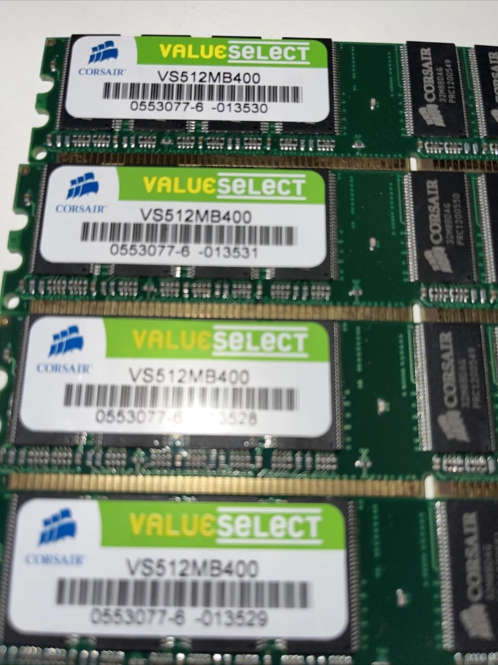 Corsair 2 GB (4 x 512 MB) PC-3200 (DDR-400) DIMM 400 MHz PC-3200 DDR Memory - Image 2 of 4