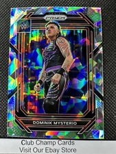 2023 #173 Dominik Mysterio Panini  Prizm WWE RAW Silver Cracked Ice Prizm