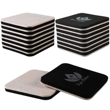 4in Square Felt Sliders for Hard Surfaces - Heavy Duty Reusable Hardwood Floor S