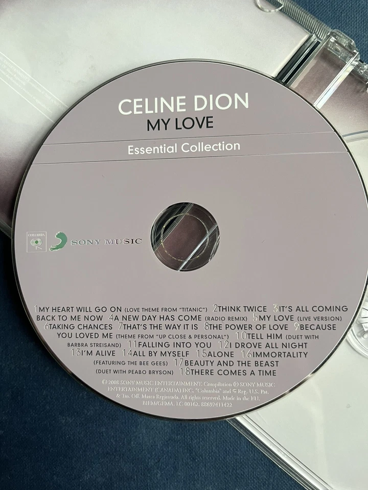 Celine Dion MY LOVE: THE ESSENTIAL COLLECTION Used 18 Track Greatest Hits Cd Pop - Image 3 of 3
