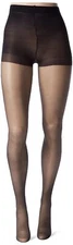 L'eggs Women's Silken Control Top Toe Panty Hose, Jet Black, Q+