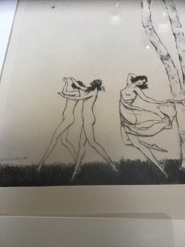 1919 Warren Davis Etching, Glory Of The Dance, Framed, Pencil Signed - Picture 2 of 10