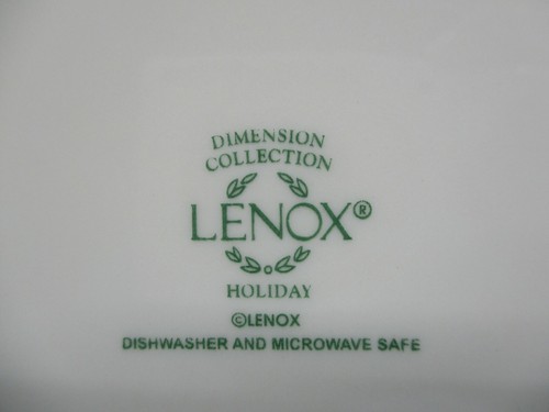 LENOX HOLIDAY ACCENT SALAD / DESSERT PLATE -7 7/8" - 0704F - Picture 3 of 3