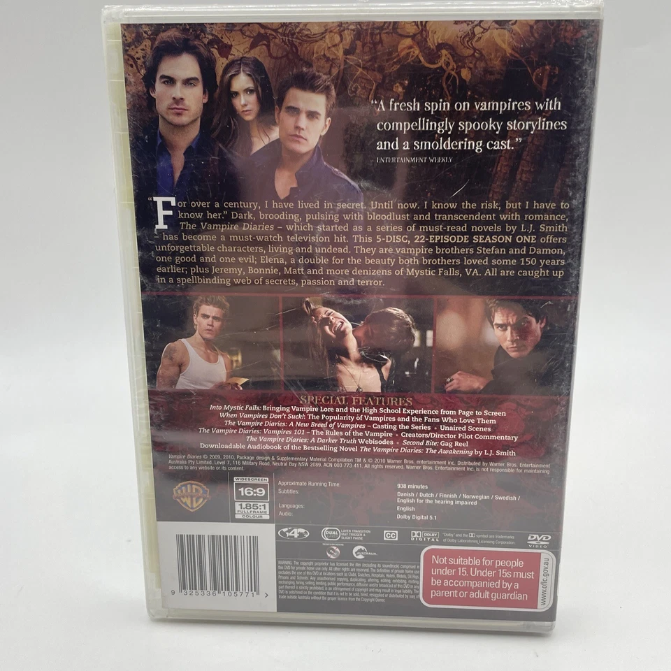 The Vampire Diaries The Complete First Season Brand New Sealed DVD Region 4 - Image 2 of 2