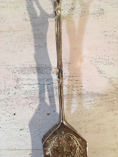 Pinzas para servir vintage plato de plata E P zinc elegancia cubiertos 325 - Imagen 9 de 12