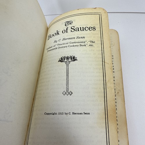 Antique Vintage Cookbook Recipes The Book of Sauces 1915 C. Herman Senn Recipes - Picture 5 of 15