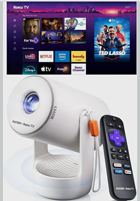 Smart Mini Projector Portable Home Theater Roku TV Built-in WiFi Bluetooth