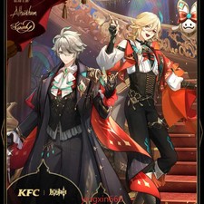 Genuine Genshin Impact X KFC Cosplay Alhaitham Kaveh Acrylic Stand Badge Card