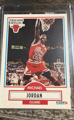 1990-91 Fleer - Michael Jordan #26 Black Line Above Biographical Information