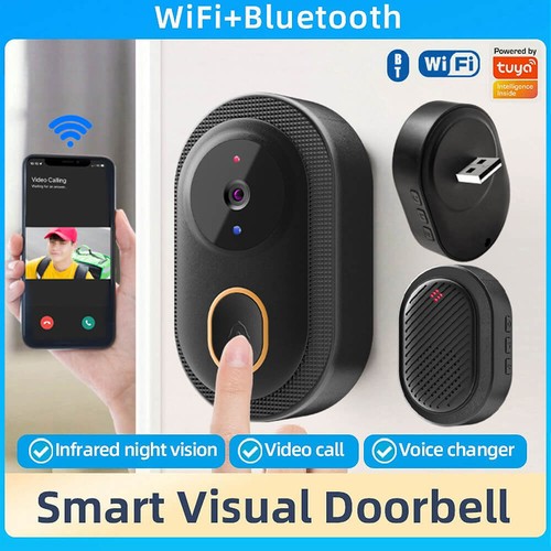 Tuya WiFi Wireless Video Doorbell 1080P Überwachungskamera Zwei Wege Nachtsicht - Bild 2 von 18