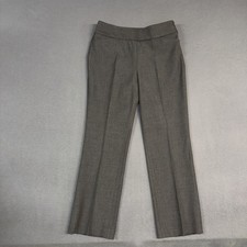 Talbots Dress Pants Women  s 10 Gray Classic Side Zip Boot Flat Front Wool Blend