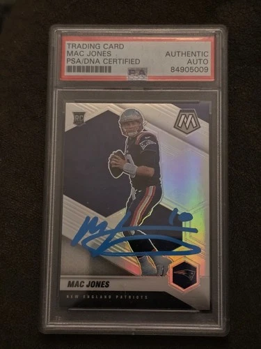 2021 Panini Mosaic Mac Jones Silver Authentic Auto PSA/DNA Cert RC Beat Giants!