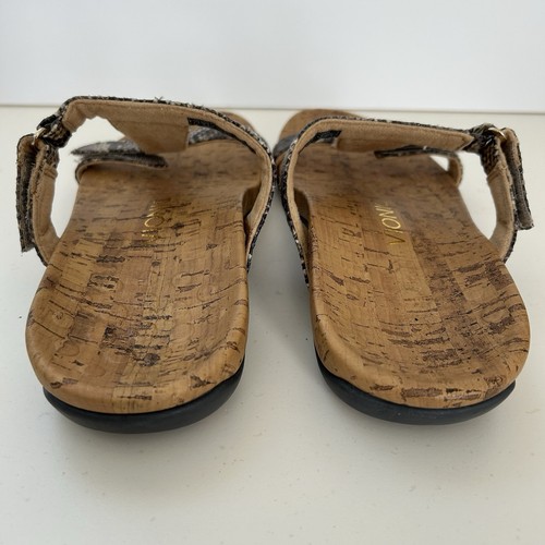 Vionic Viviana Sandals Size 8 Wide Brown Snakeskin Embellished Jewel Slide - Picture 8 of 10
