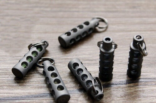 1* TC4 Titanium Alloy Key Chain Beads Pendant Paracord Lanyard Necklace Pendant - Picture 4 of 19