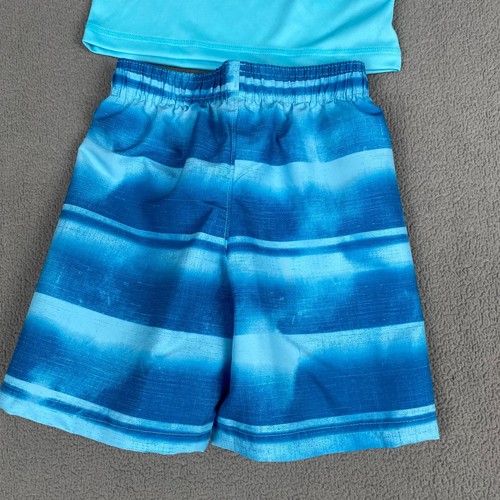 Under Armour Boy’s Size 4 Hyper Woodland Swim Set Shirt Shorts Blue,Vacation - Picture 7 of 11