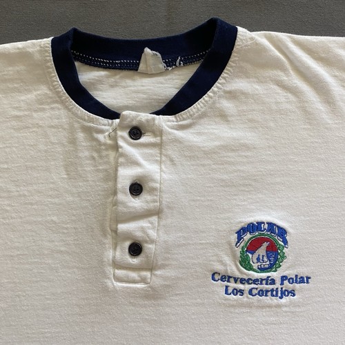 Vtg Polar Cerveceria T Shirt Mens XL White Beer Alcohol Venezuela 90s Y2k - Picture 4 of 10