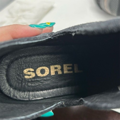 Sorel Women's Lolla Cut Out Ankle Bootie Black Suede Size 8 Fall Comfort Casual - Picture 10 of 11