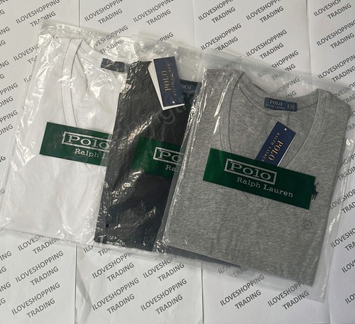 POLO RALPH LAUREN WOMEN V-NECK EMBROIDERED PONY CLASSIC JERSEY COTTON T SHIRT - Picture 6 of 34