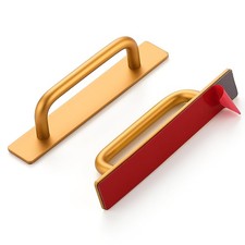 8 Pack Adhesive Handles Self Stick Instant Cabinet Handles 5.83", Gold