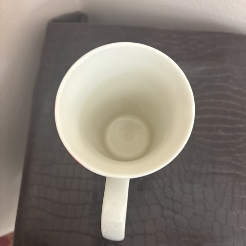 222 Fifth Floral rot und weiß Porzellan fein 6 1/8 hoch Kaffeebecher Tasse - Bild 9 von 17