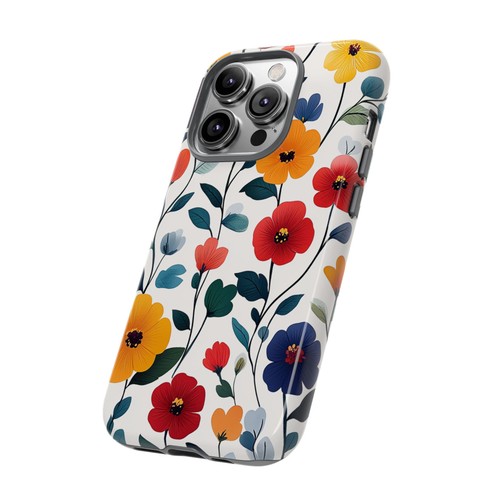 Phone Ink Case for iPhone / Galaxy / Pixel – Minimalist Flower Pattern on White - Picture 75 of 257