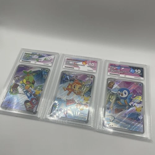 Pokemon TCG Turtwig Chimchar & Piplup First Partner Sequential Ace 10