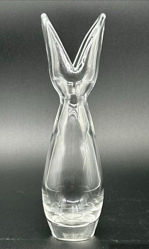 Steuben Rabbit Ears Crystal Bud Vase
