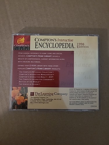 1998 Compton's Home Library Interactive Encyclopedia CD-ROM TLC Software - Picture 2 of 3