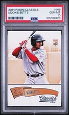 2014 Panini Classics Mookie Betts #169 ROOKIE RC PSA 10 GEM MINT 💎💎 LOW POP