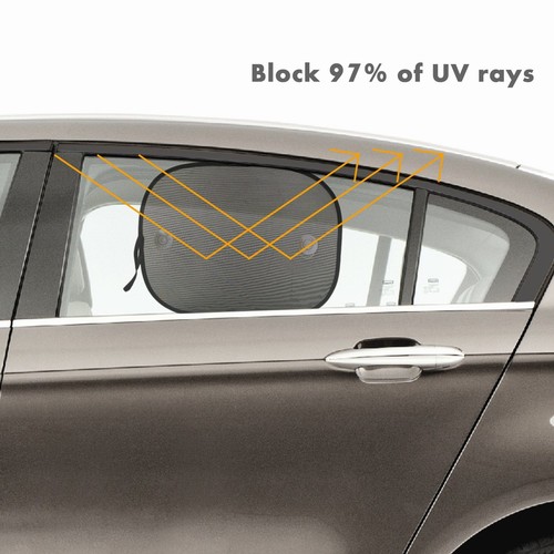 Car Shade for Window Interior Screen Double-Layer Mesh Sun Block, Protect Bab... - Picture 4 of 7