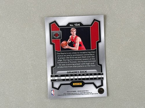 2023-24 Panini Prizm Basketball Gradey Dick RC #134 Raptors - Picture 2 of 2