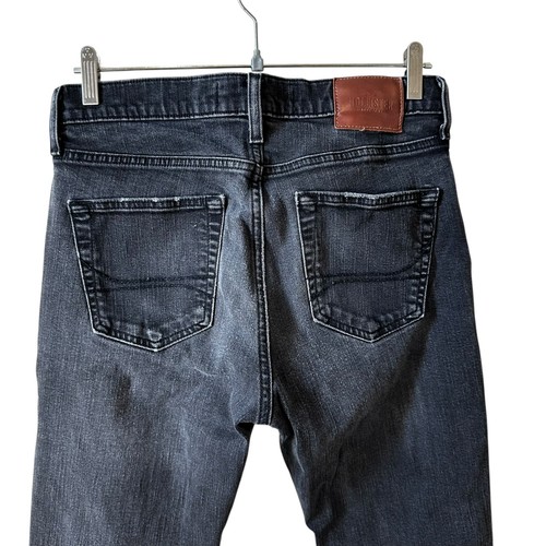 Jeans Hollister uomo Epic Flex atletico skinny effetto invecchiato nero taglia 30x32 punk - Foto 5 di 11