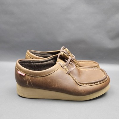 Clarks Wallabees Padmora Shoes Womens 7M Brown Leather Moccasin Casual Comfort
