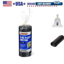 Polyethylene Sheeting, 3' x 50' x 4 Mil, Black