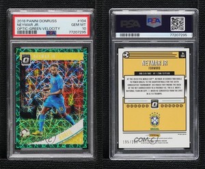 2018 Panini Donruss Optic Green Velocity Prizm /200 Neymar Jr #104 PSA 10 GEM MT