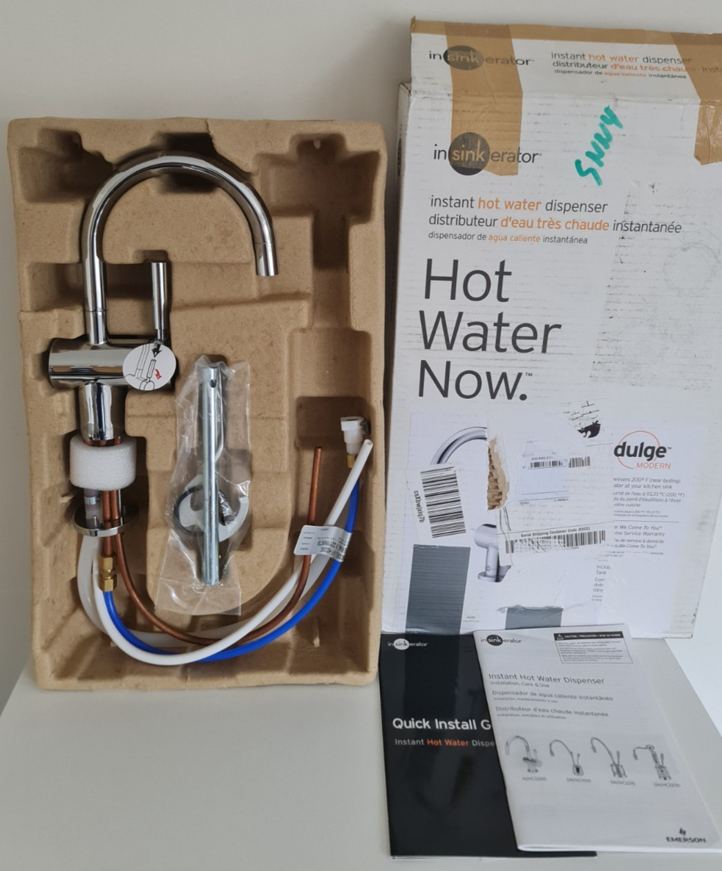 NEW - InSinkErator H3300C - Chrome Single Lever Hot Tap / Faucet - TAP ONLY