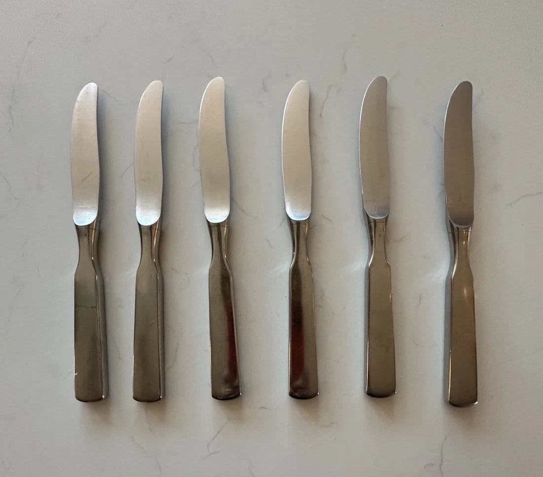 Vintage/MCM/Cromargan/ Stainless Steel/ Pilgrim/ Flatware butter Knives/ Set 6