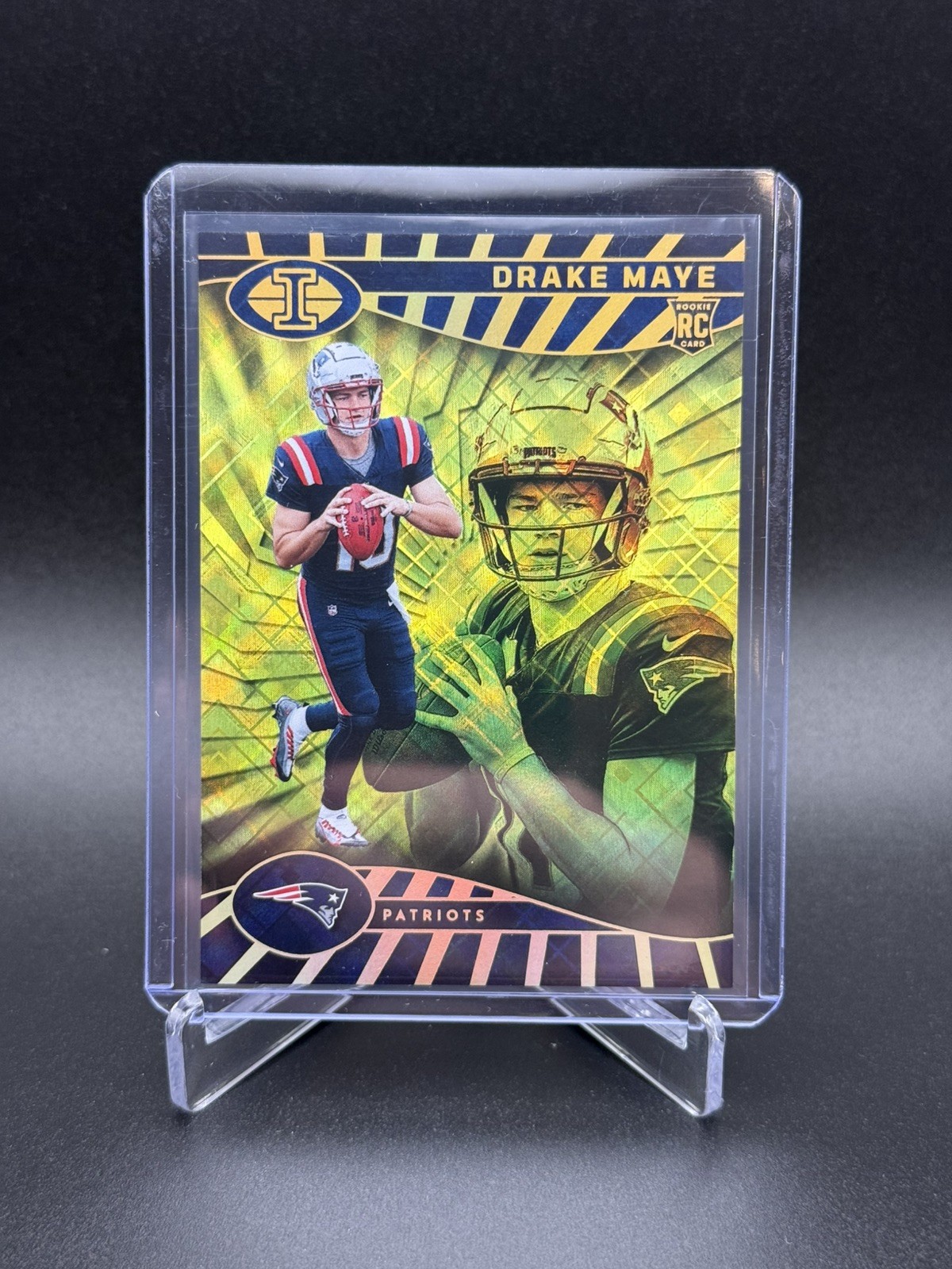 2024 Panini Illusions Drake Maye Yellow Diamond SSP #59 (RC) Patriots