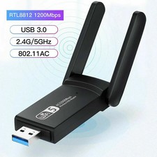 AC1200 Wireless USB 3.0 Adapter WiFi Dongle Dual Band 5GHz Windows 10 11 Linux