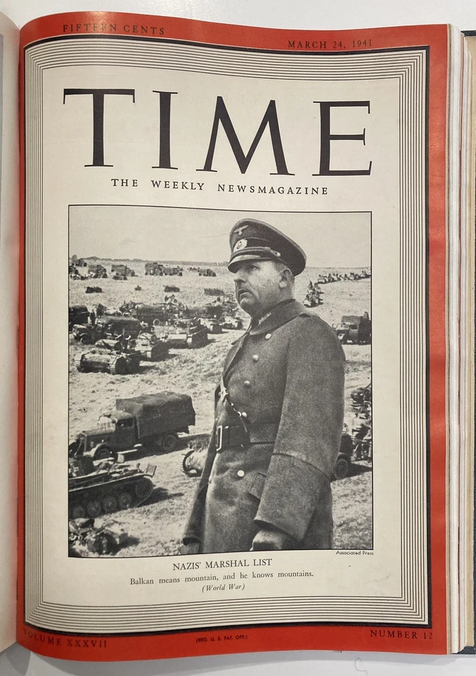 Time Bound Jan.-Mar 1941 Near Mint All Complete Churchill, King Boris, Nazi List - Image 3 of 4