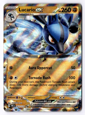 #ad Lucario ex 051 131 Holo Double Rare Prismatic Evolutions Pokemon NM $1.99