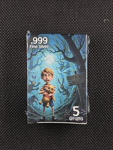 5 G .999 Fine Silver Pan Silver Company Christopher Robin design sealed package