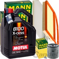 Mann INSPEKTIONSPAKET+5L Motul 5W-40 ÖL Passend FüR VW UP Seat MII Skoda 1.0