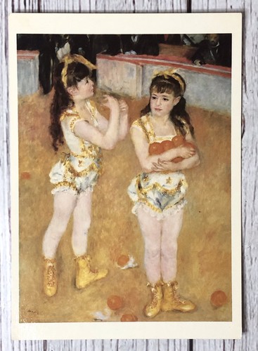 Two Little Circus Girls by Pierre-Auguste Renoir Acrobats Art Postcard - Picture 3 of 4