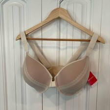 Spanx Ivory Bra-Llelujah Ilusion Lace Full Coverage Bra Size 38 DD