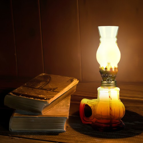 2 Pieces Kerosene Lantern Clear Lamp Oil Glass Lamps for Indoor Use - Picture 8 of 10