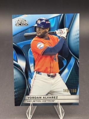 2025 Topps Chrome Black - Yordan Alvarez #58 Blue Refractor /150