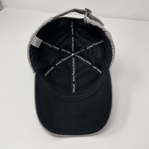 Vintage Lexus Hat Cap Strap Back Gray Embroidered Linen Rayon Luxury Car Dad - Picture 10 of 12